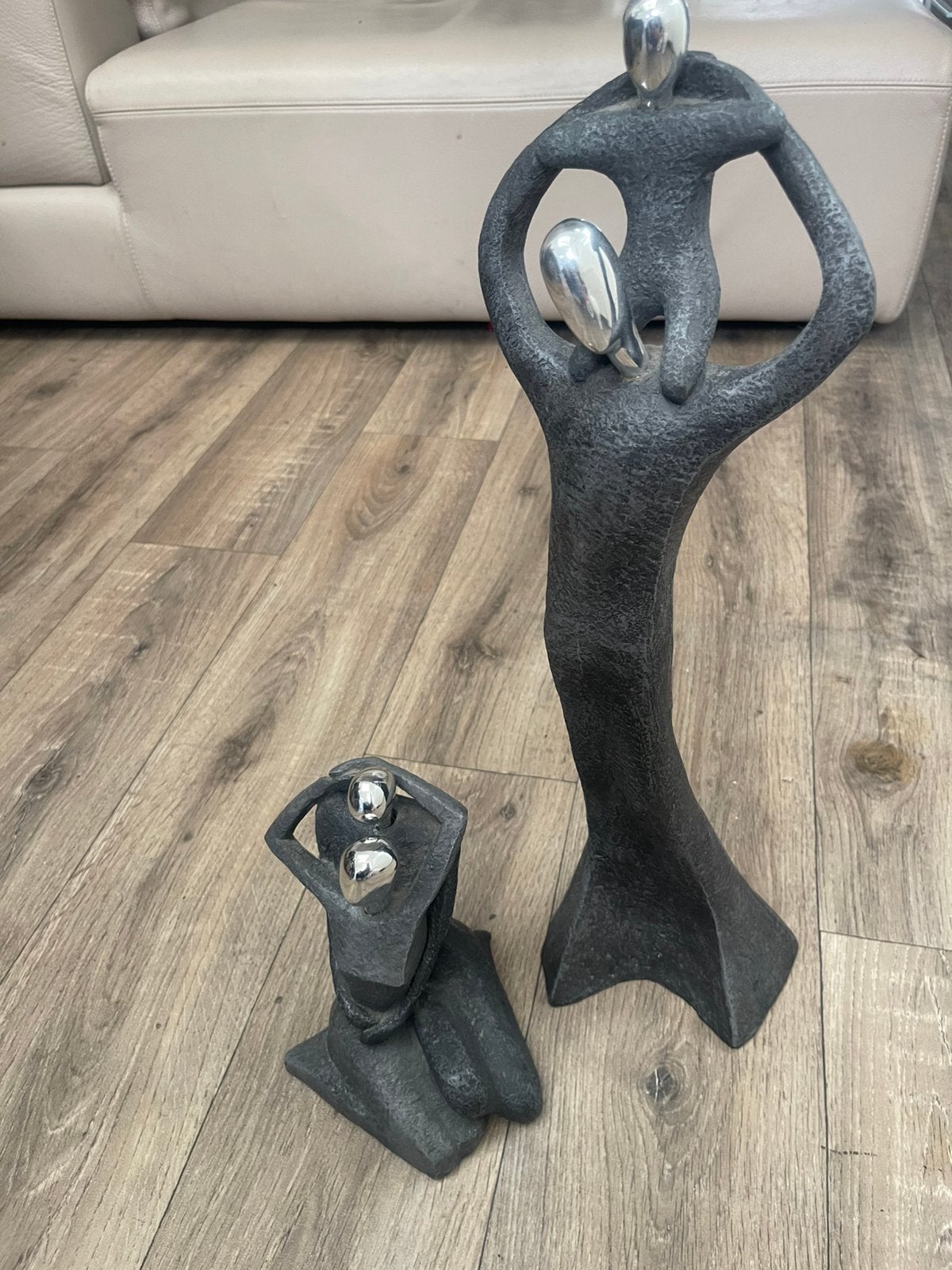 2 abstract sculpturen belden beeld van mikay collection, Gris, Enlèvement ou Envoi, Abstrait, 50 - 100 cm