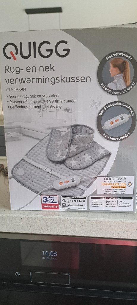 Elektrisch rug- en nekverwarmingskussen, Ophalen, Zo goed als nieuw