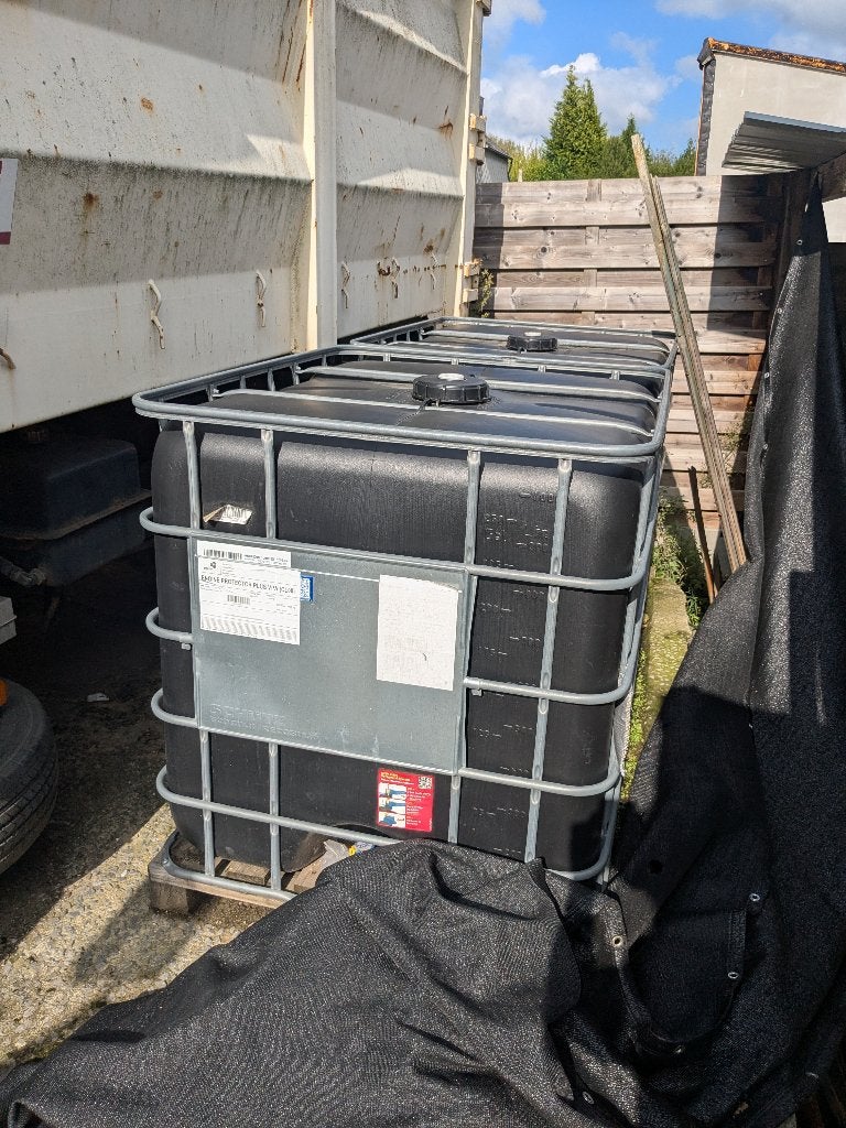 2x SCHÜTZ ECOBULK IBC 1000L in metalen kooi, Ophalen, Gebruikt