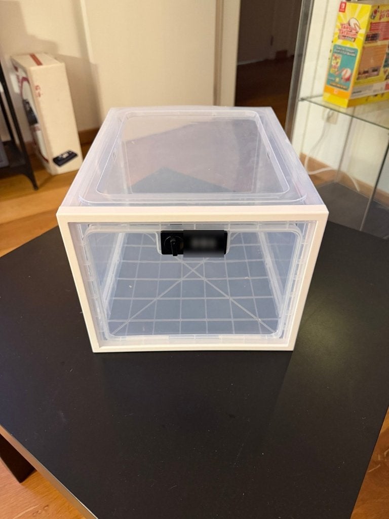 Boîte de rangement transparente à code, Bricolage & Construction, Moins de 35 cm, Enlèvement, Utilisé, Moins de 40 cm