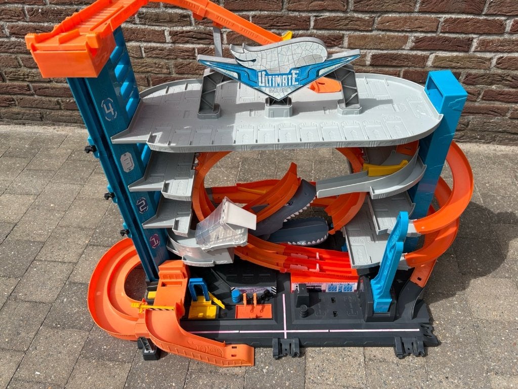 Hot Wheels Ultimate Garage racebaan met haai, Ophalen, Gebruikt, Racebaan, Hot Wheels