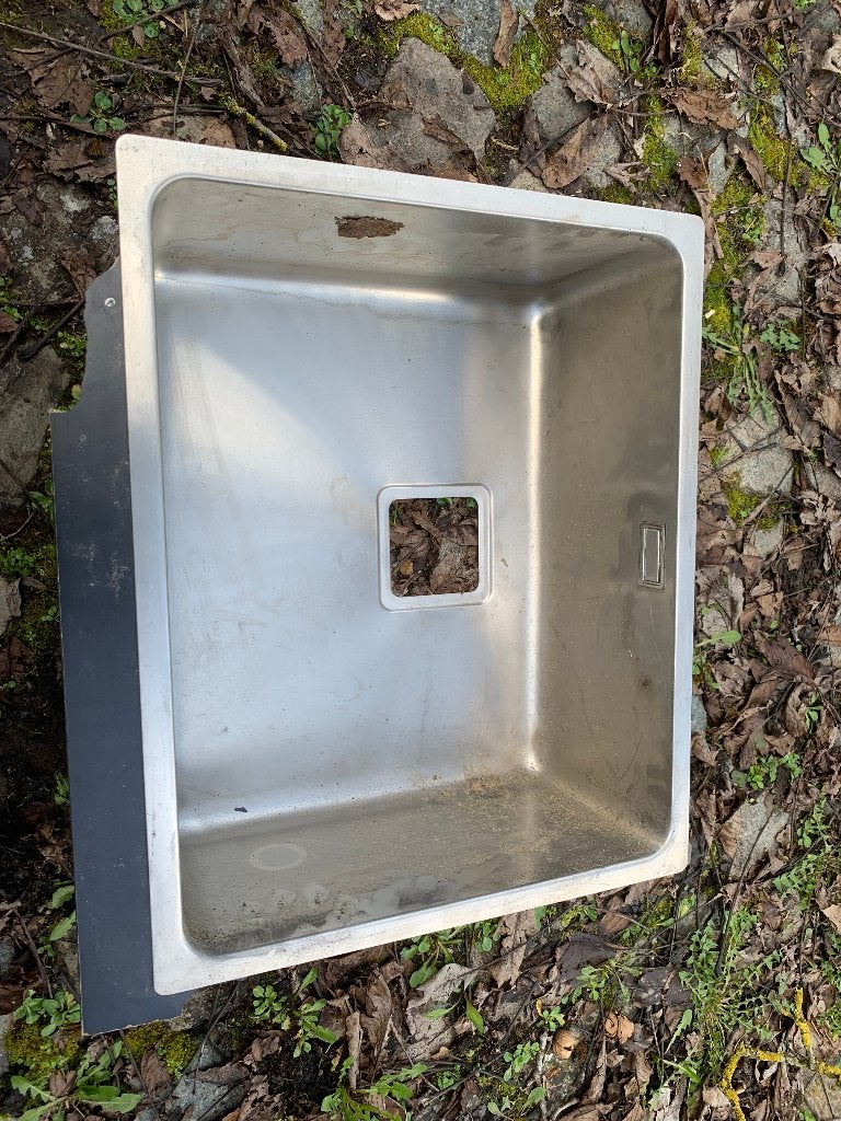 Evier, Bricolage & Construction, Enlèvement, Comme neuf, Inox, Lavabo