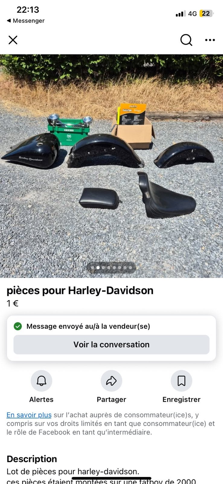 Pièces Harley Davidson, Enlèvement ou Envoi