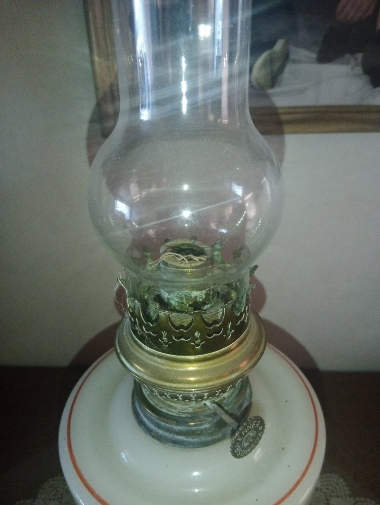 Antieke olielamp, Antiek en Kunst, Ophalen