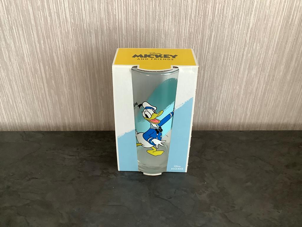 Disney Donald Duck drinkglas (Nieuw) (14 cm), Verzamelen, Disney, Nieuw, Servies, Donald Duck, Ophalen of Verzenden
