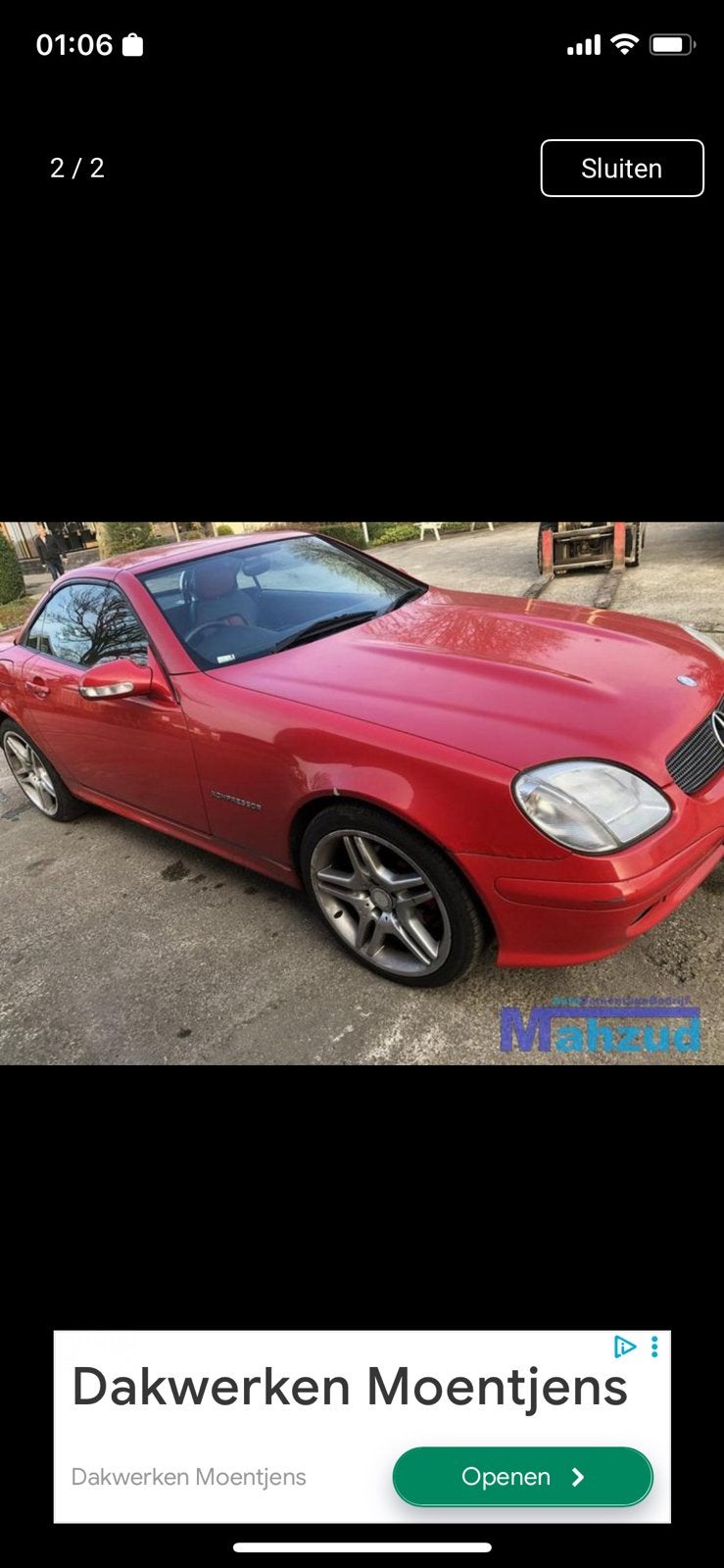 Mercedes slk compressor cabrio, Automaat, Particulier, Open dak, SLK