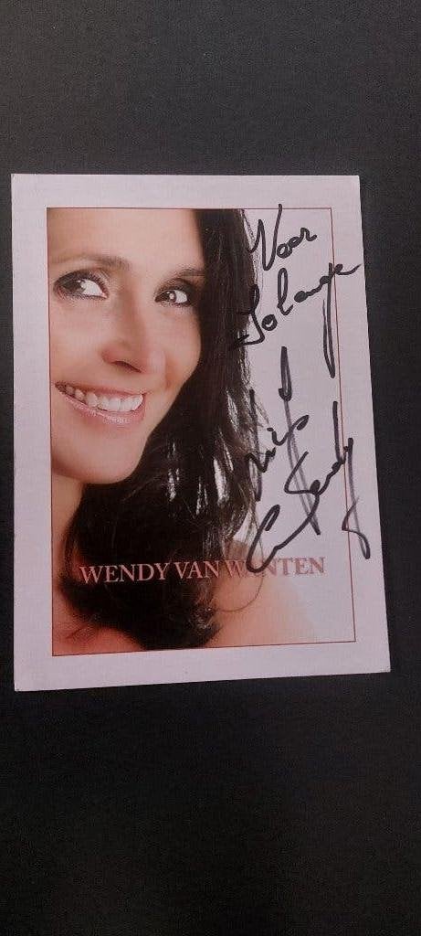 Handtekening Wendy van wanten gesigneerd, Verzamelen, Muziek, Artiesten en Beroemdheden, Verzenden, Gebruikt, Gesigneerd