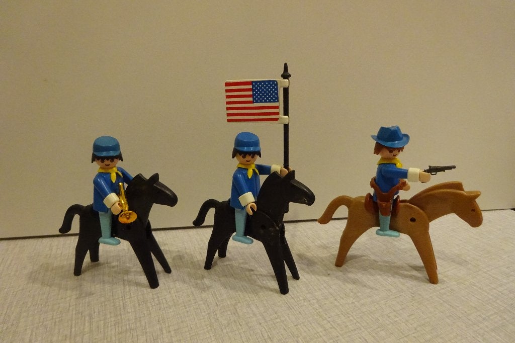 Playmobil 1974 geobra 7 cavaliers nordistes - voir photos, Enlèvement, Utilisé, Playmobil en vrac