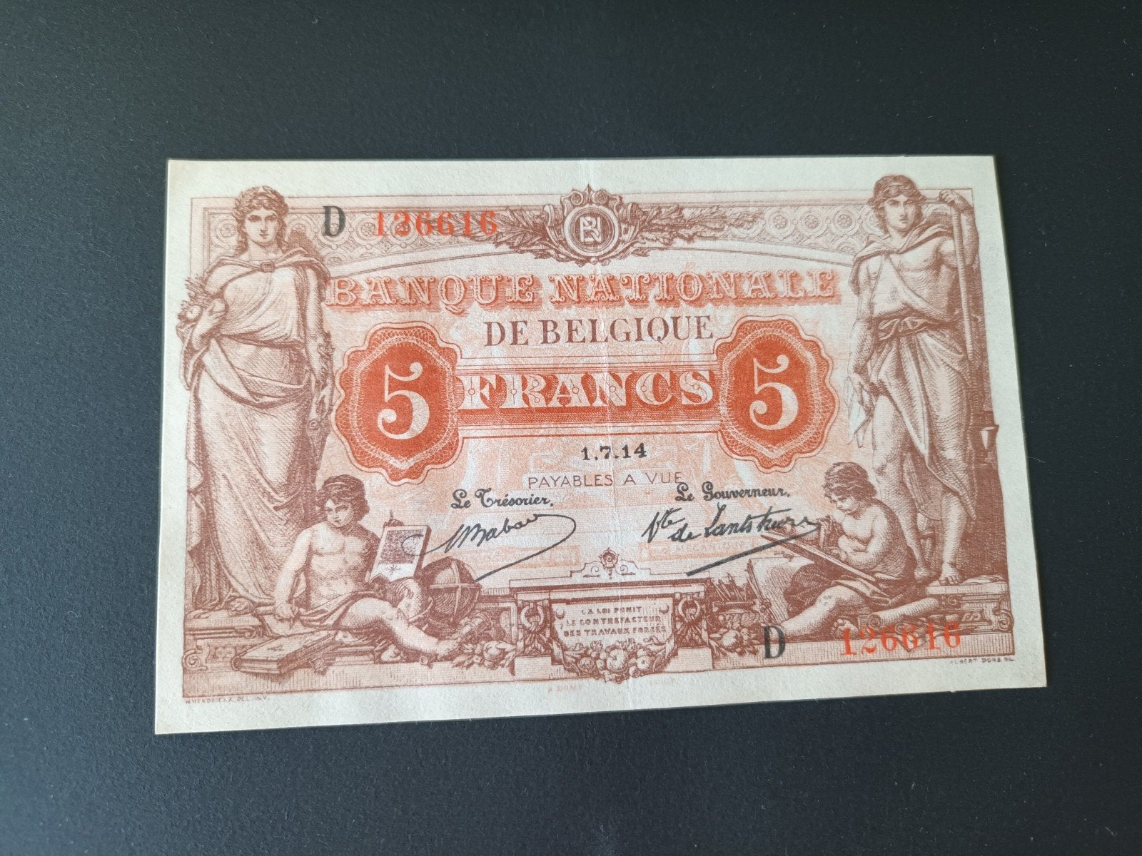 prachtige 5 Francs type Antwerpen, Timbres & Monnaies, Billets de banque | Belgique, Enlèvement ou Envoi, Billets en vrac