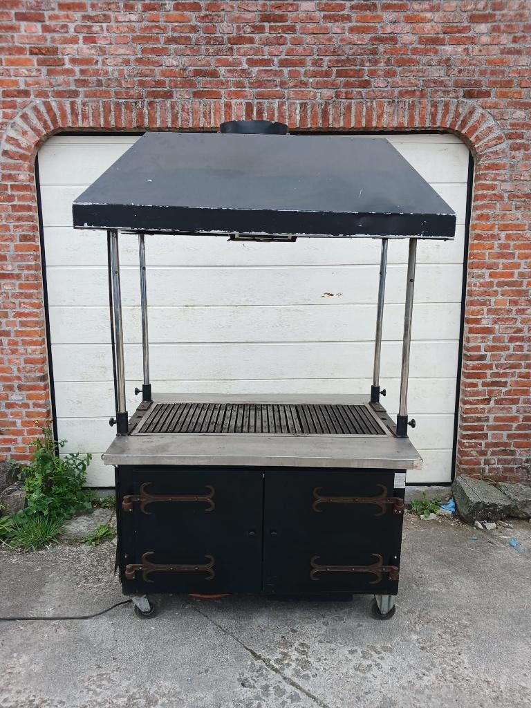Professionele gas, lava steen barbecue op wielen, Tuin en Terras, Ophalen, Gebruikt