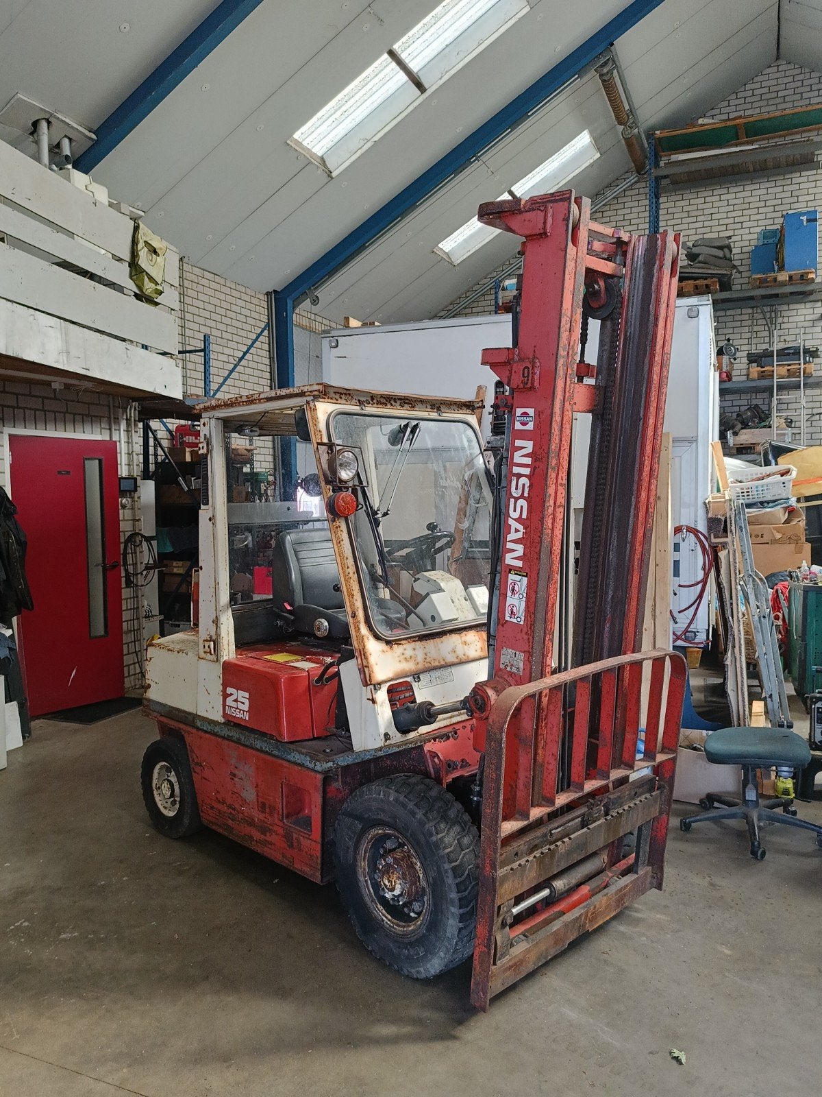 heftruck Nissan 2.5 dsl defect, Doe-het-zelf en Bouw, Ophalen