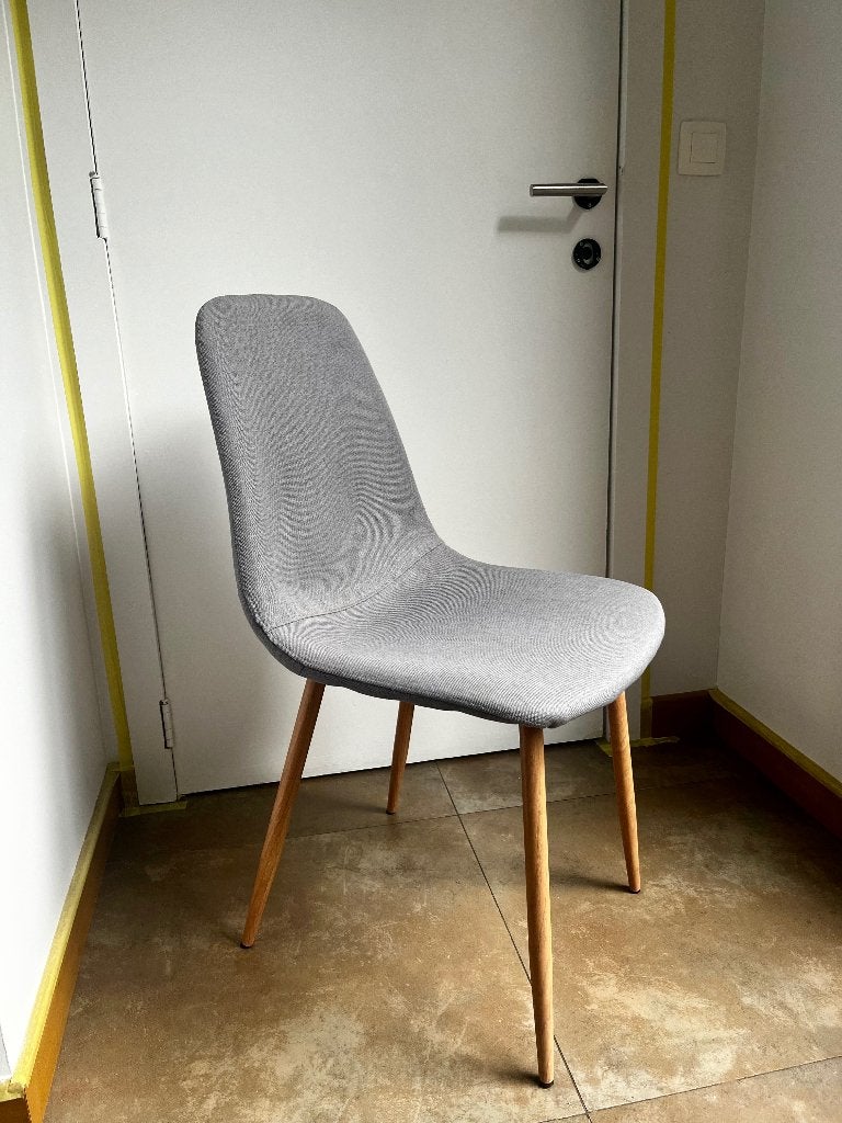 Chaises, Maison & Meubles, Chaises, Gris, Bois, Comme neuf, Enlèvement