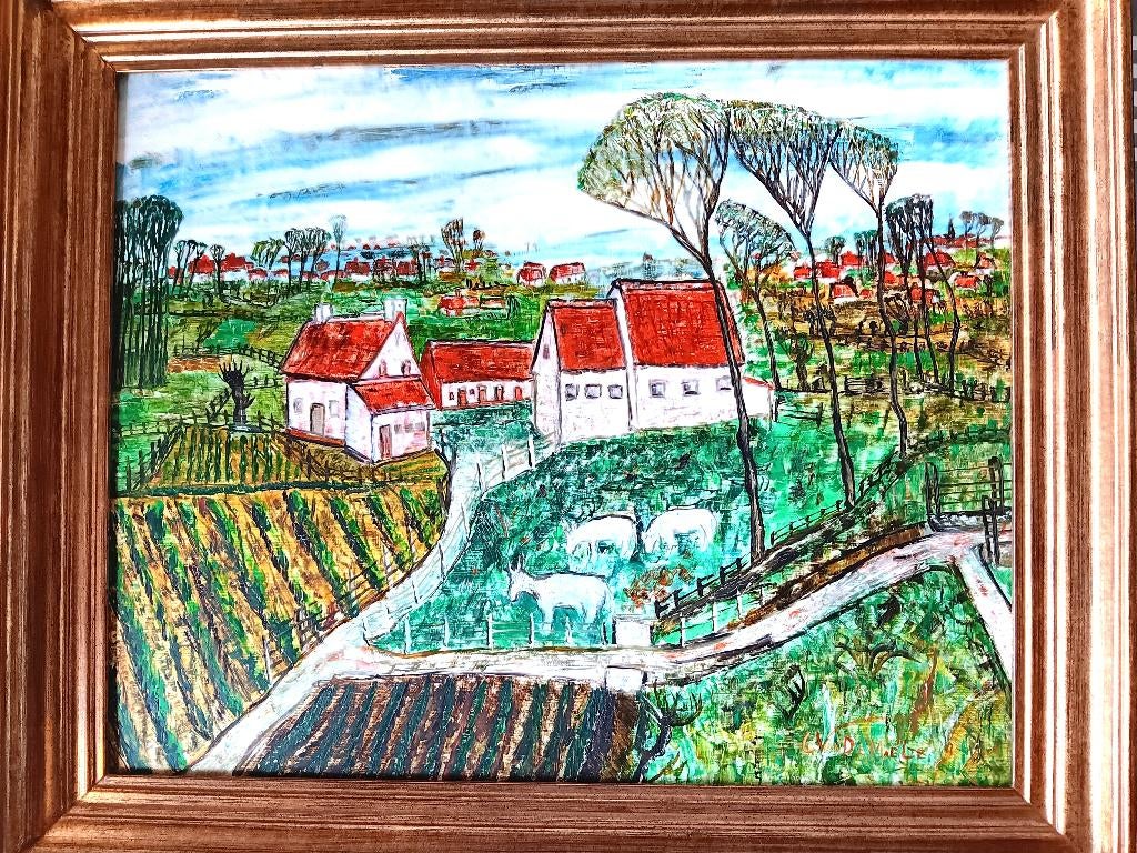 Mooi  schilderij te koop van Camiel Van de Maele ROESELARE, Antiek en Kunst, Ophalen