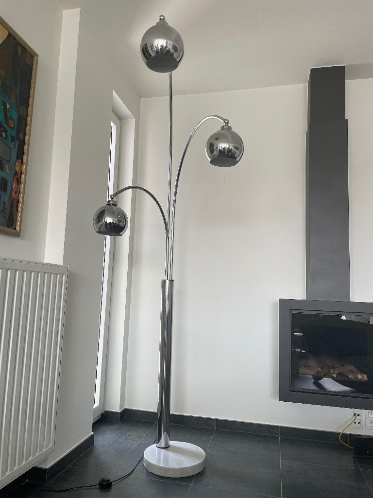 Lampadaire vintage, Jaren 60 stijk, Utilisé, Métal, 150 à 200 cm