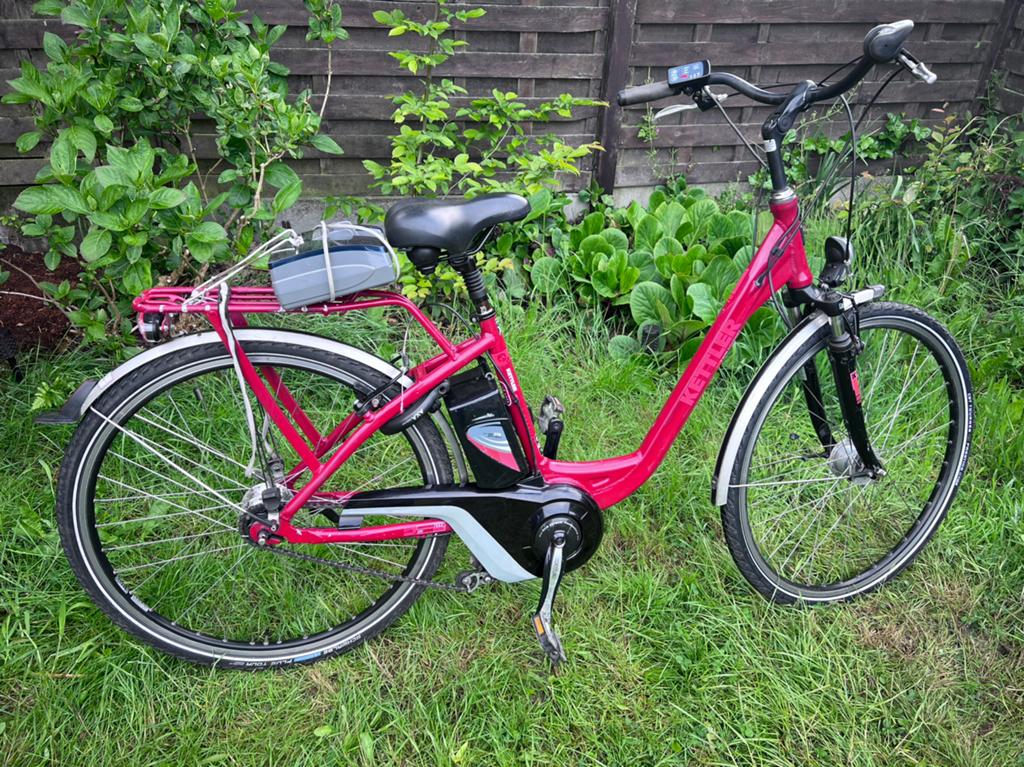 Elektrische dames fiets Kettler met midden motor, Fietsen en Brommers, Elektrische fietsen, 47 tot 51 cm, Ophalen, Zo goed als nieuw