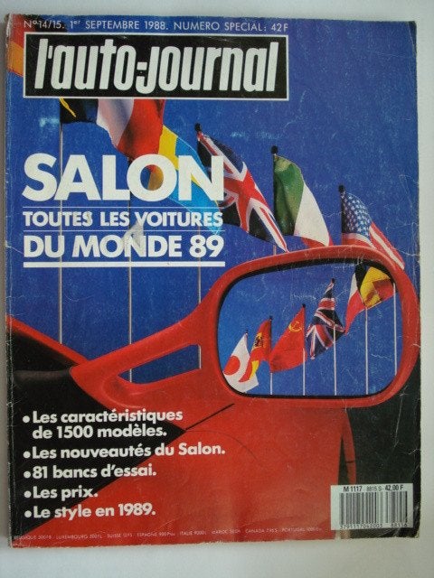 L'Auto-Journal Salon 1989 Toutes les voitures du monde, Envoi, Utilisé, Général