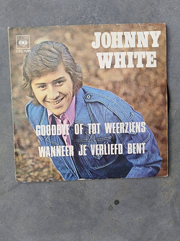 †JOHNNY WHITE: "Goodbye of tot weerziens"/JOHNNY WHITE-SETJE, Pochette photo, Enlèvement ou Envoi