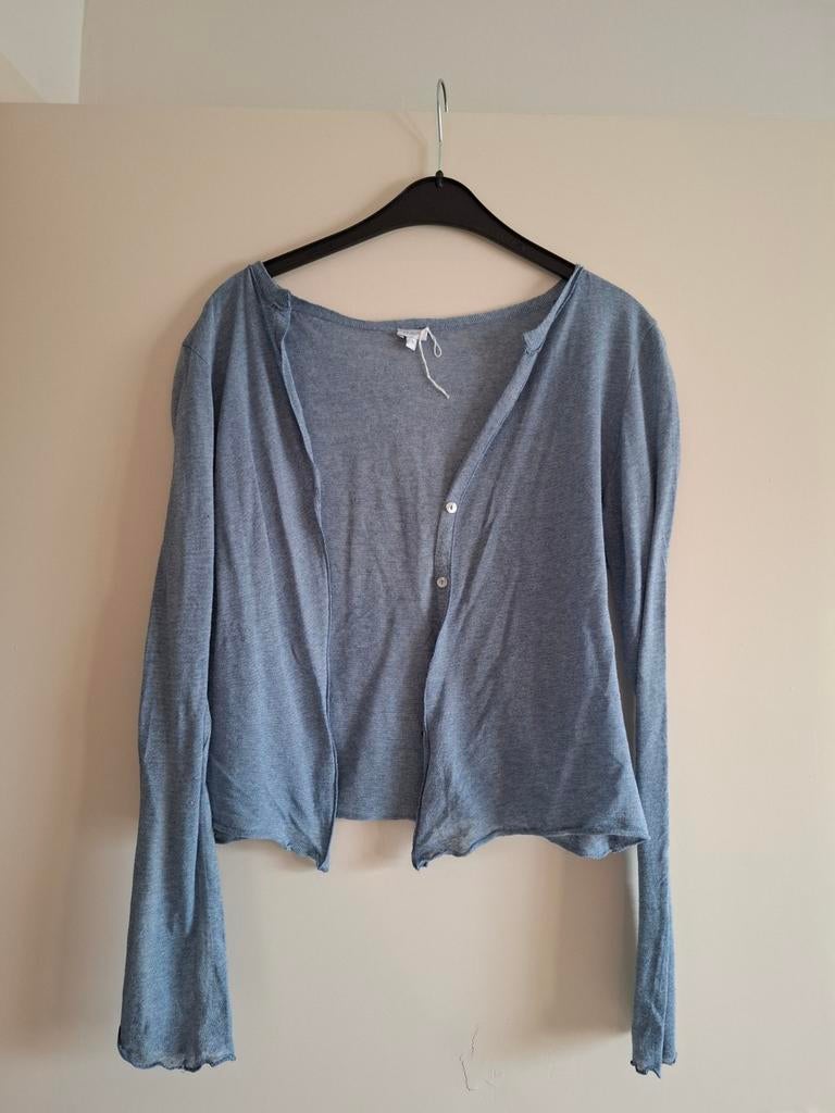 cardigan jeansblauw, Ophalen
