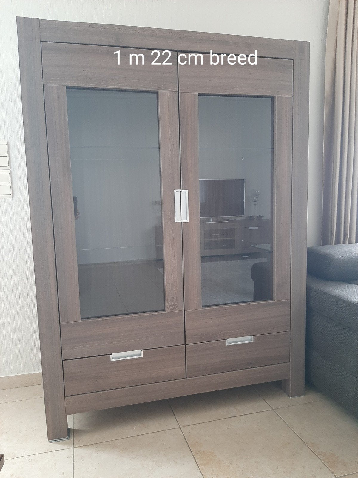 vitrine kast, Ophalen, Overige houtsoorten