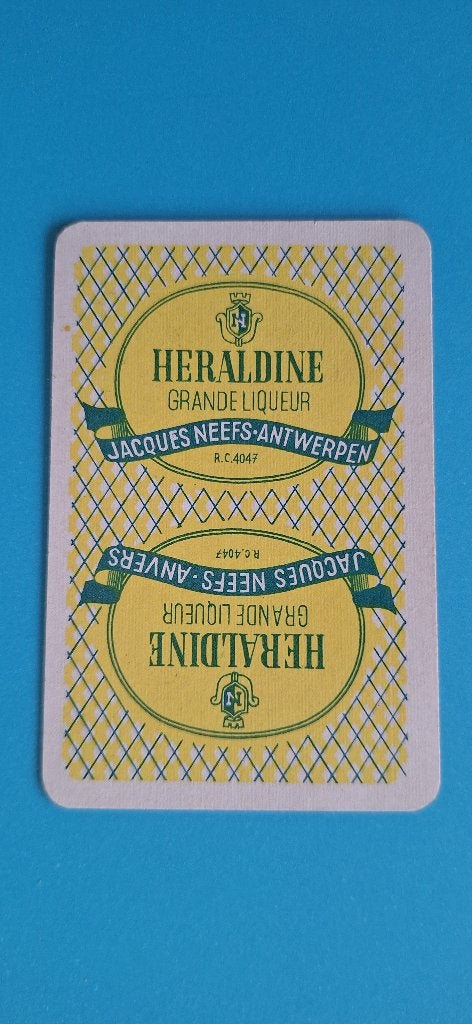 Carte à jouer Heraldine, J. Neefs_Antwerpen_18, Collections, Enlèvement ou Envoi, Utilisé, Carte(s) à jouer