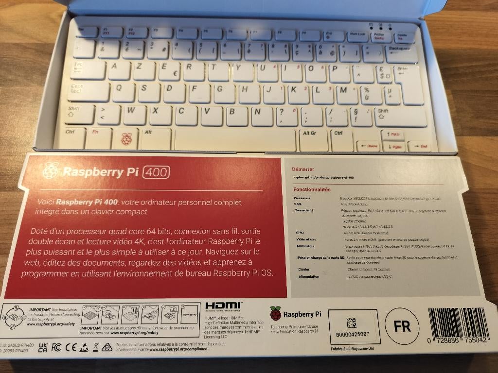 Raspberry pi 400 FR, Verzenden, Zo goed als nieuw