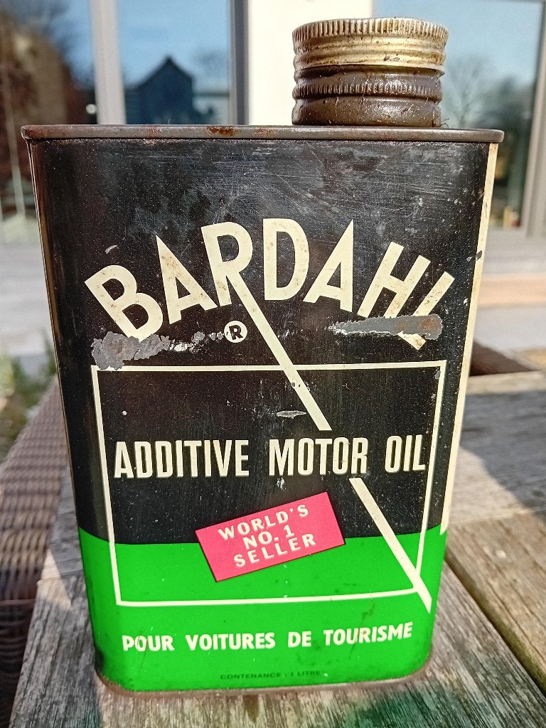 Vintage olieblik BARDAHL, Verzamelen, Ophalen of Verzenden, Gebruikt