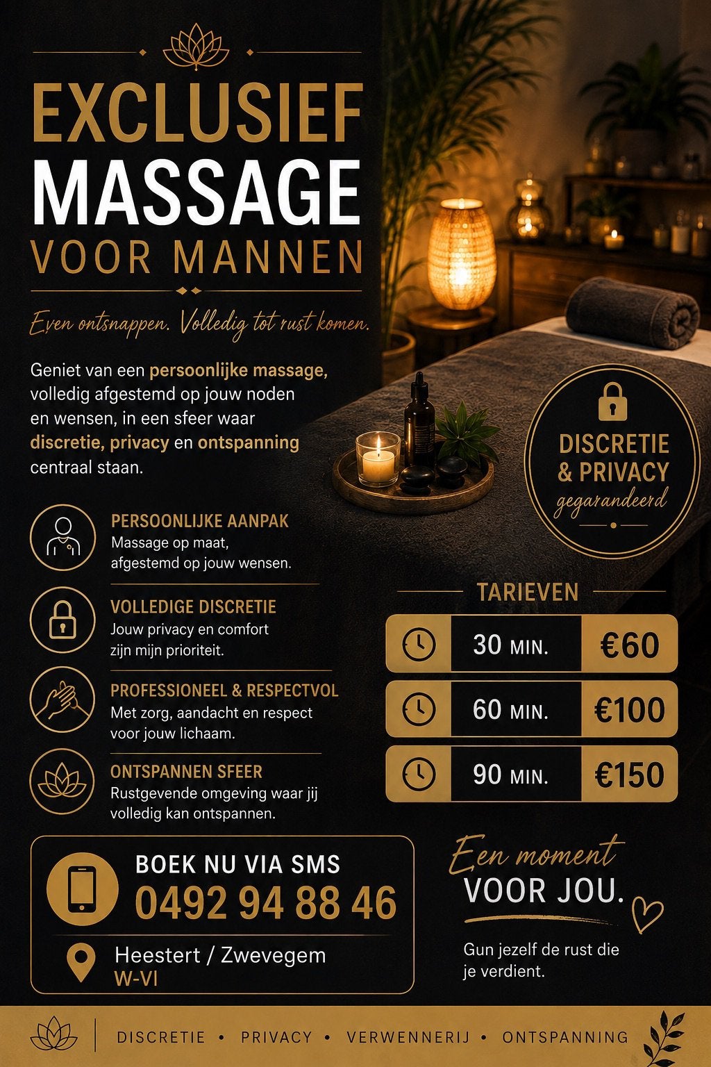 Masseur voor mannen, Diensten en Vakmensen, Ontspanningsmassage