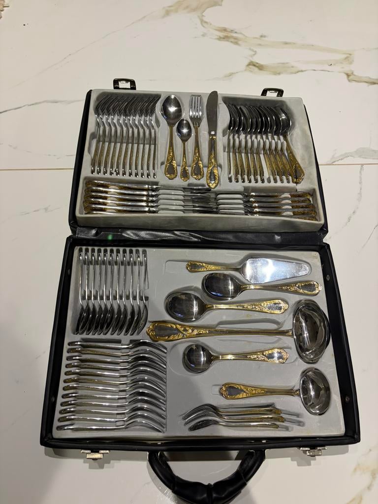 Gold plated bestek set, Ophalen, Zo goed als nieuw