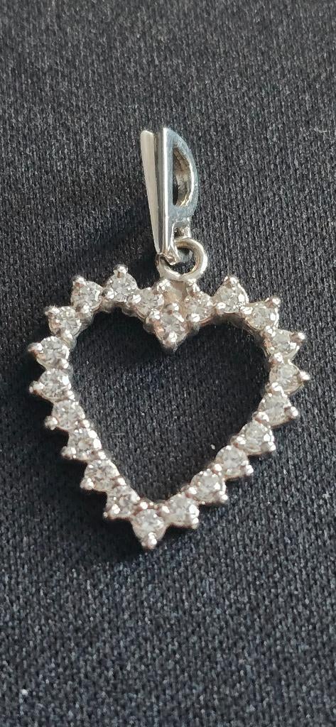 18k diamanten hanger, Or, Enlèvement, Utilisé, Avec pierre précieuse