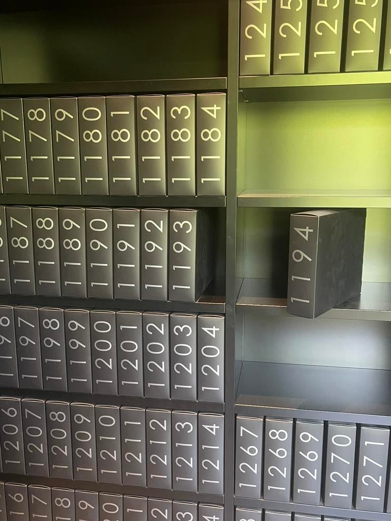 Archiefdozen in kunststof, Zakelijke goederen, Kantoor en Winkelinrichting | Kantoorartikelen, Ophalen, Gebruikt, Wandsysteem