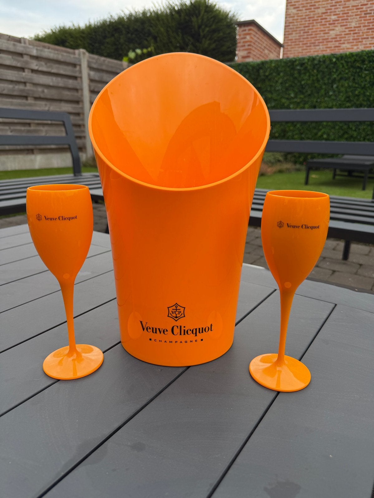 Veuve Clicquot Ijsbeker + 2 flutes, Collections, Enlèvement, Utilisé, France, Champagne