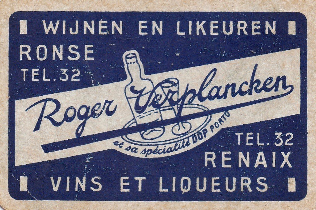 L 32 / S K VERPLANCKEN TEL 32  RONSE, Enlèvement ou Envoi, Utilisé, Carte(s) à jouer