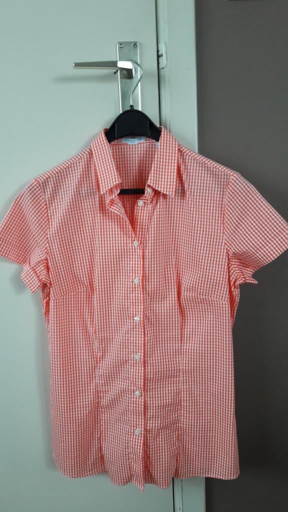 Hemd met korte mouwen merk Cristiana C slim, 42..als nieuw, Kleding | Dames, Ophalen of Verzenden, Wit
