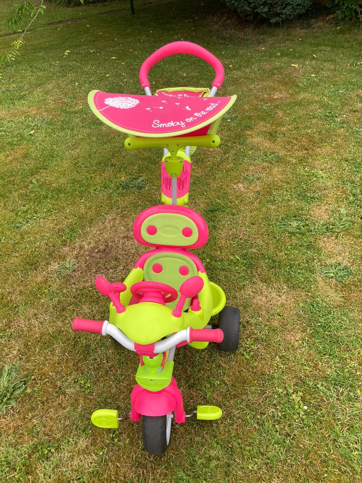 TRICYCLE SMOBY BABY COMFORT rose et vert, Vélos & Vélomoteurs, Enlèvement, Comme neuf