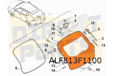Alfa Romeo Tonale achterklep Origineel! 50570839, Neuf, Arrière, -, Haillon arrière