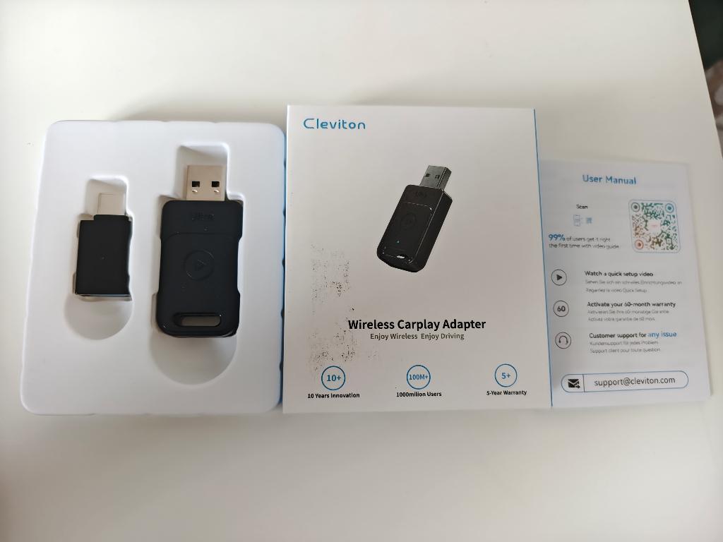 Draadloze CarPlay-adapter, plug & play, Auto diversen, Auto-accessoires, Ophalen of Verzenden, Nieuw
