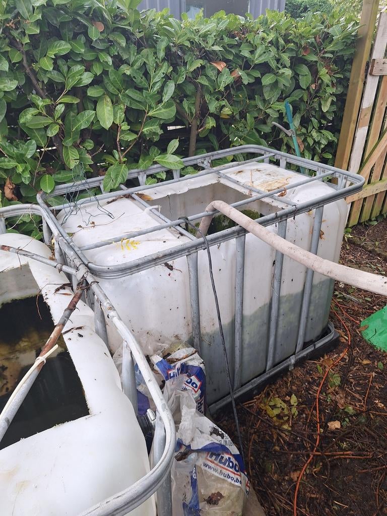 2x ibc container 600 liter, Ophalen