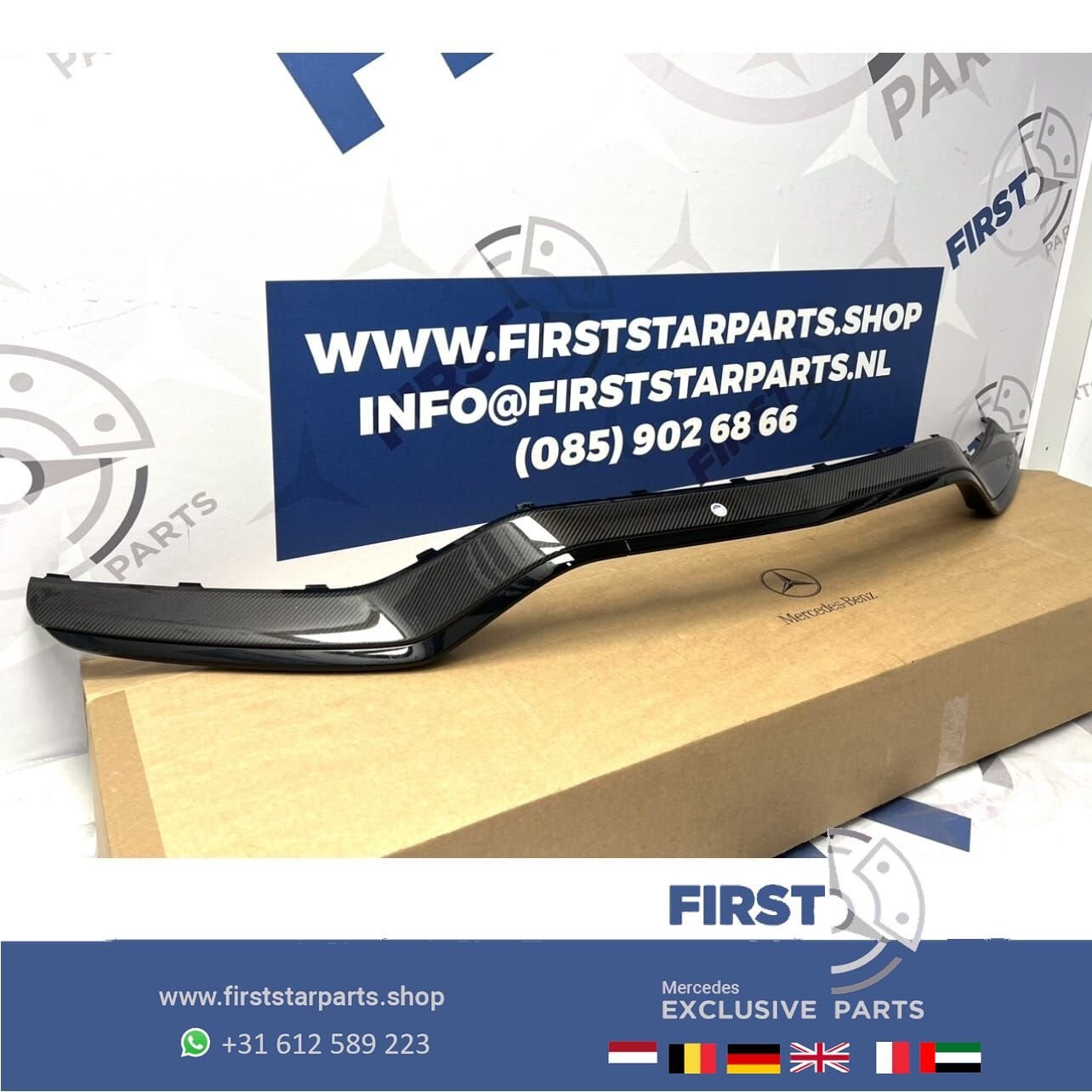 A2058851874 W205 C63 AMG CARBON SPOILER BUMPER LIP C KLASSE, Utilisé, -, Avant, -