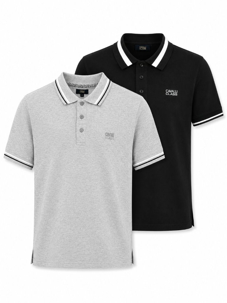 2 x polos Cavalli Class, Neuf, Gris, Enlèvement ou Envoi, Taille 48/50 (M)