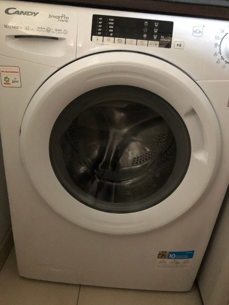 Lave-linge Candy 10 kg, Electroménager, 1200 à 1600 tours, 85 à 90 cm, Chargeur frontal, Enlèvement