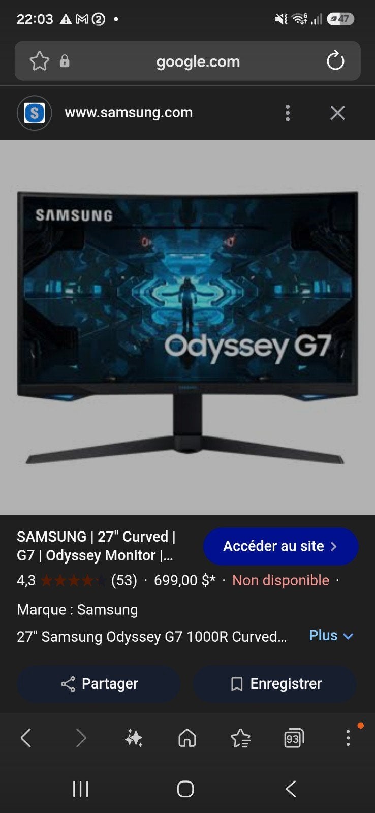 Samsung Odyssey G7 27" WQHD (1440p) - 144Hz/240Hz Ideaal voo, Computers en Software, Gaming, VA, Ophalen of Verzenden, Zo goed als nieuw