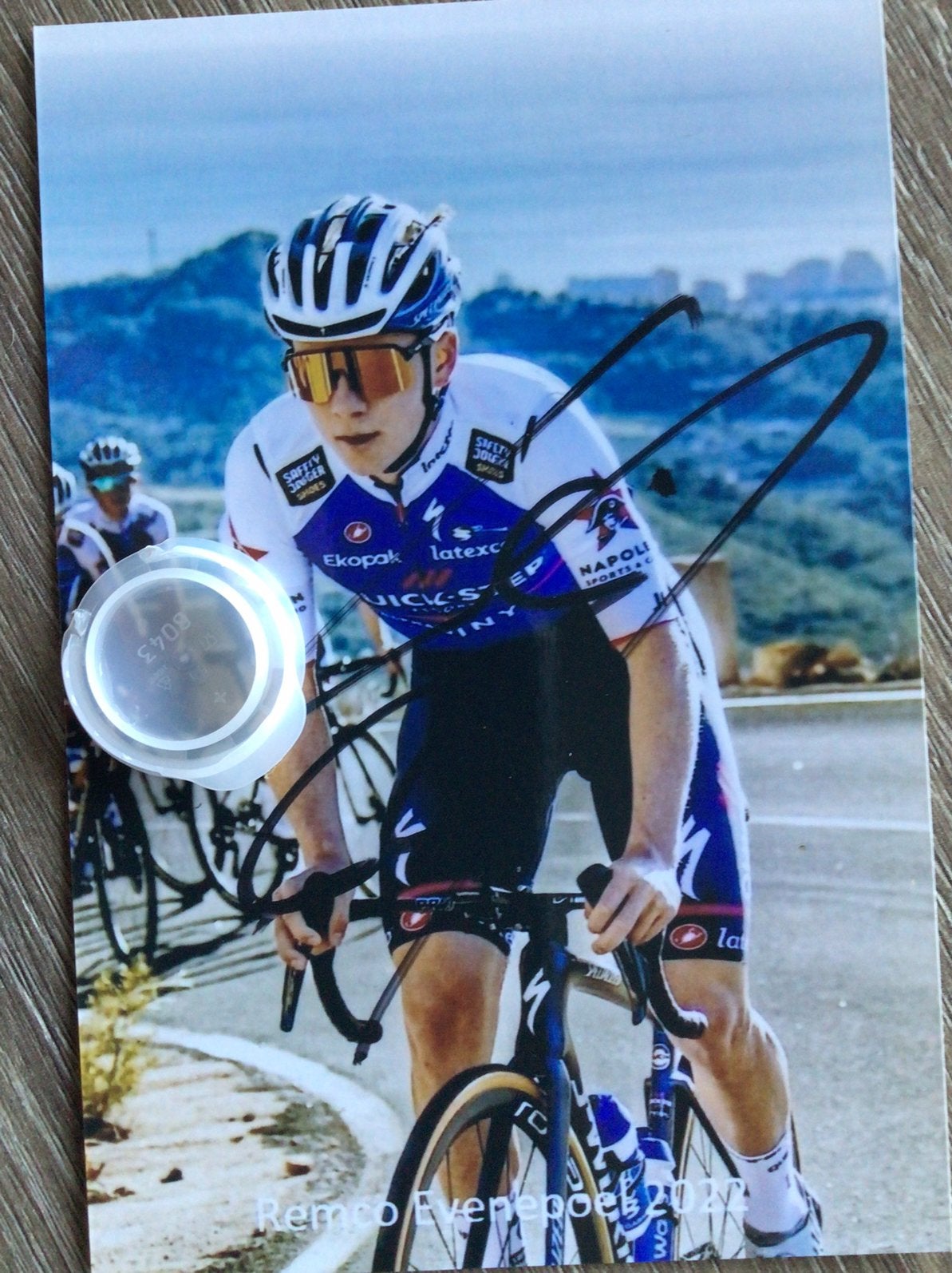 Wielerfoto remco evenepoel, Sports & Fitness, Enlèvement ou Envoi, Comme neuf