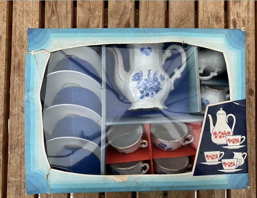 Vintage Kahla porseleinen kinder- of poppenservies, Antiek en Kunst, Ophalen of Verzenden