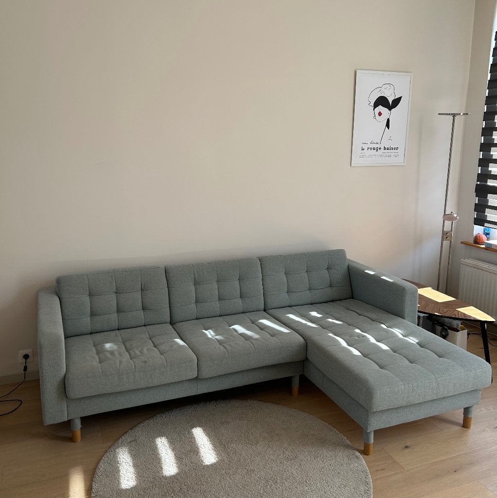 Ikea Landskrona canapé vert, Maison & Meubles, Banc d'angle, 200 à 250 cm, Bois, Comme neuf