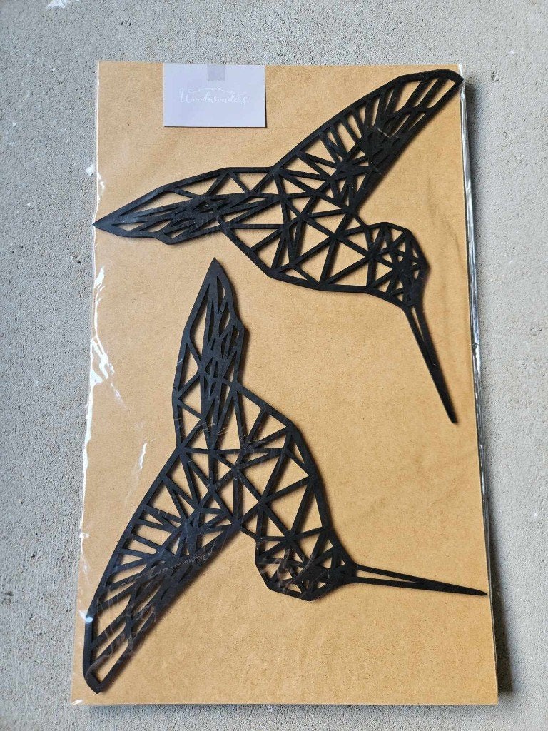 Wanddecoratie Kolibries (2st.), Ophalen, 30 cm, 30 cm, Modern
