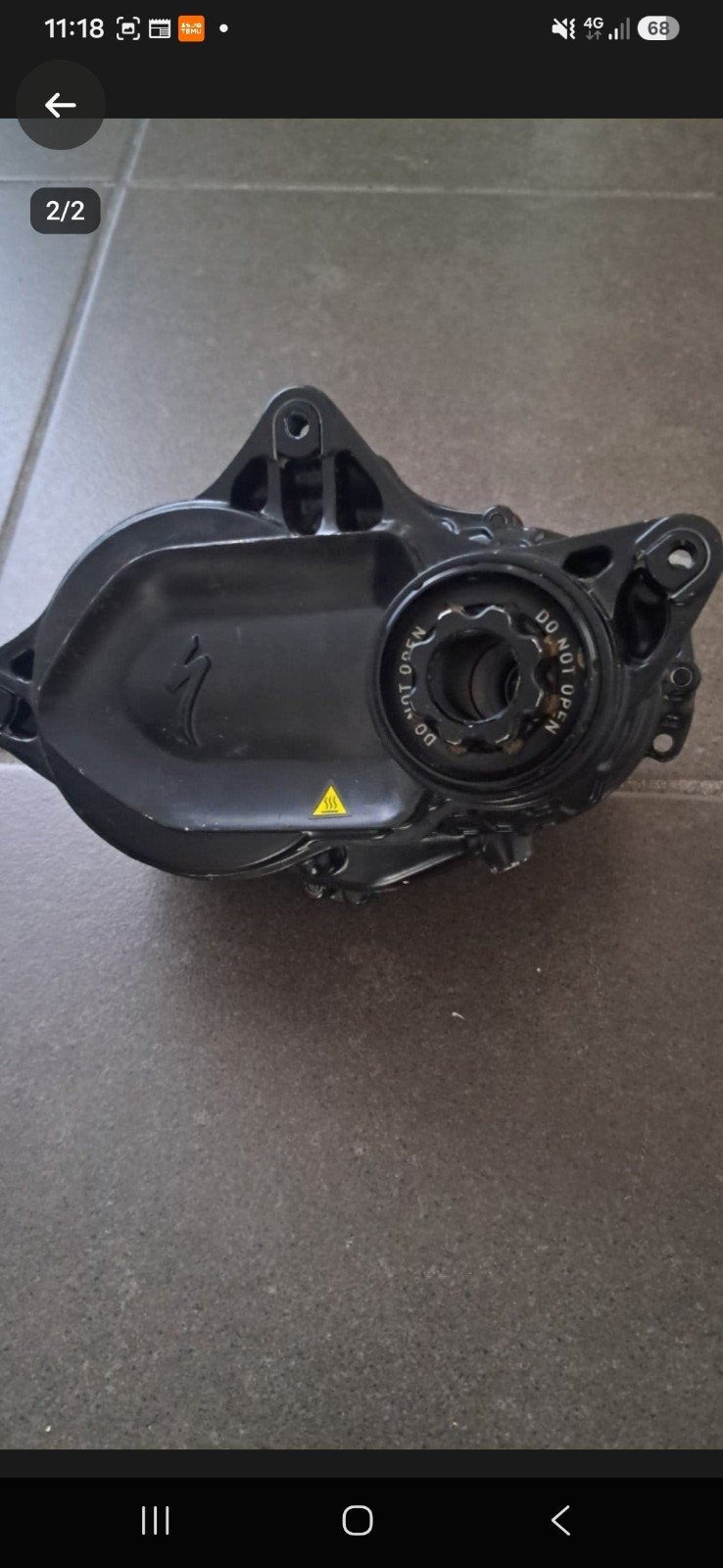 Specialized fiets motor, Ophalen, Motor