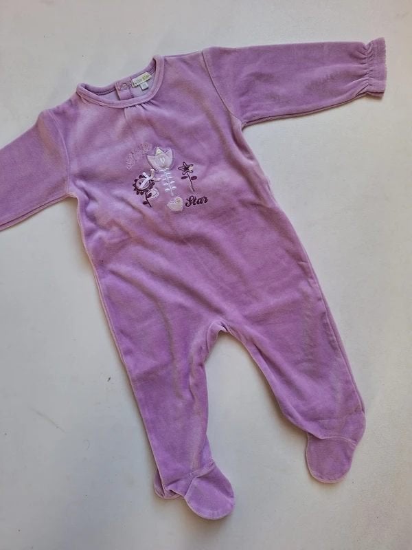 LITTLE STAR - Pyjama 1 pièce mauve - T.2 ans/86 cm, Enlèvement ou Envoi, Utilisé, Fille, Little Star