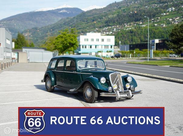 Citroën Traction Avant | 1951 | Route 66 Auctions, Auto's, Oldtimers, Citroën, Zwart, Bedrijf, Handgeschakeld
