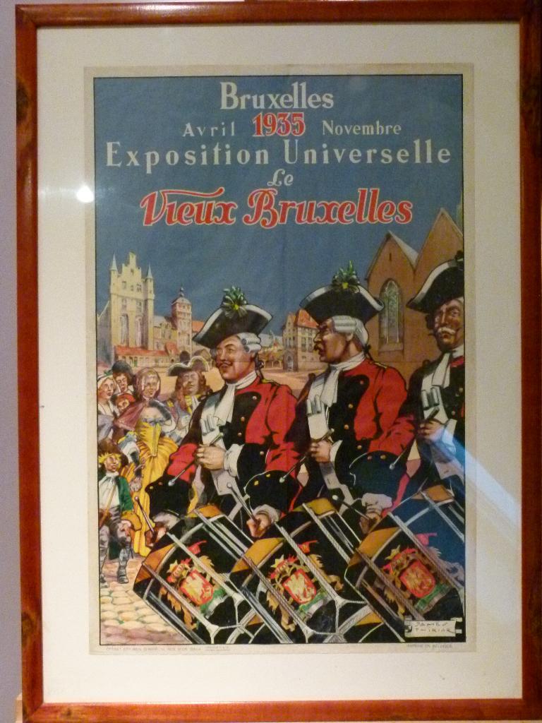 Originele poster Bruxelles Expo 1935, Antiek en Kunst, Ophalen