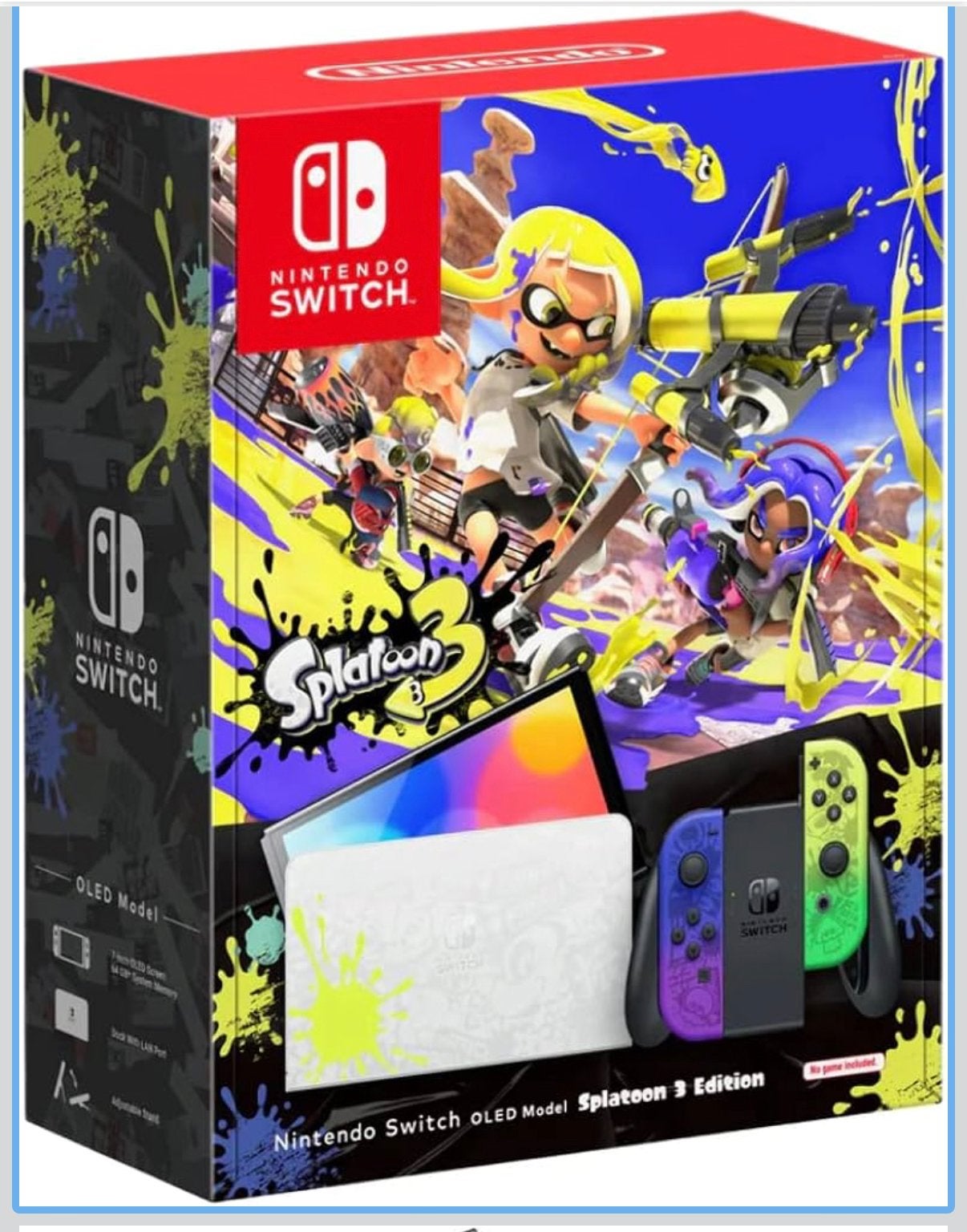 Nintendo switch oled splatoon 3 , 11 games met 4 joistick, Computers en Software, Netwerk switches, Ophalen, Zo goed als nieuw